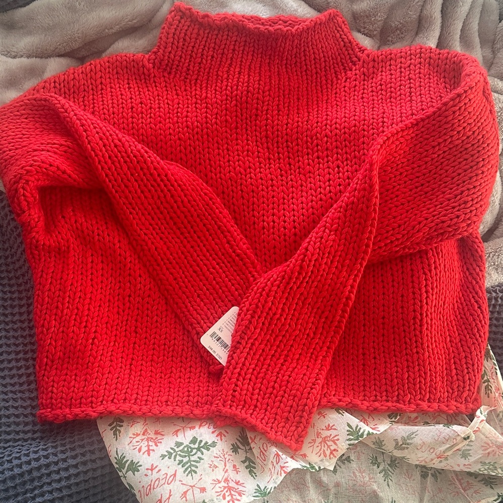 Free People small Cozy Red Women's Sweater sold out